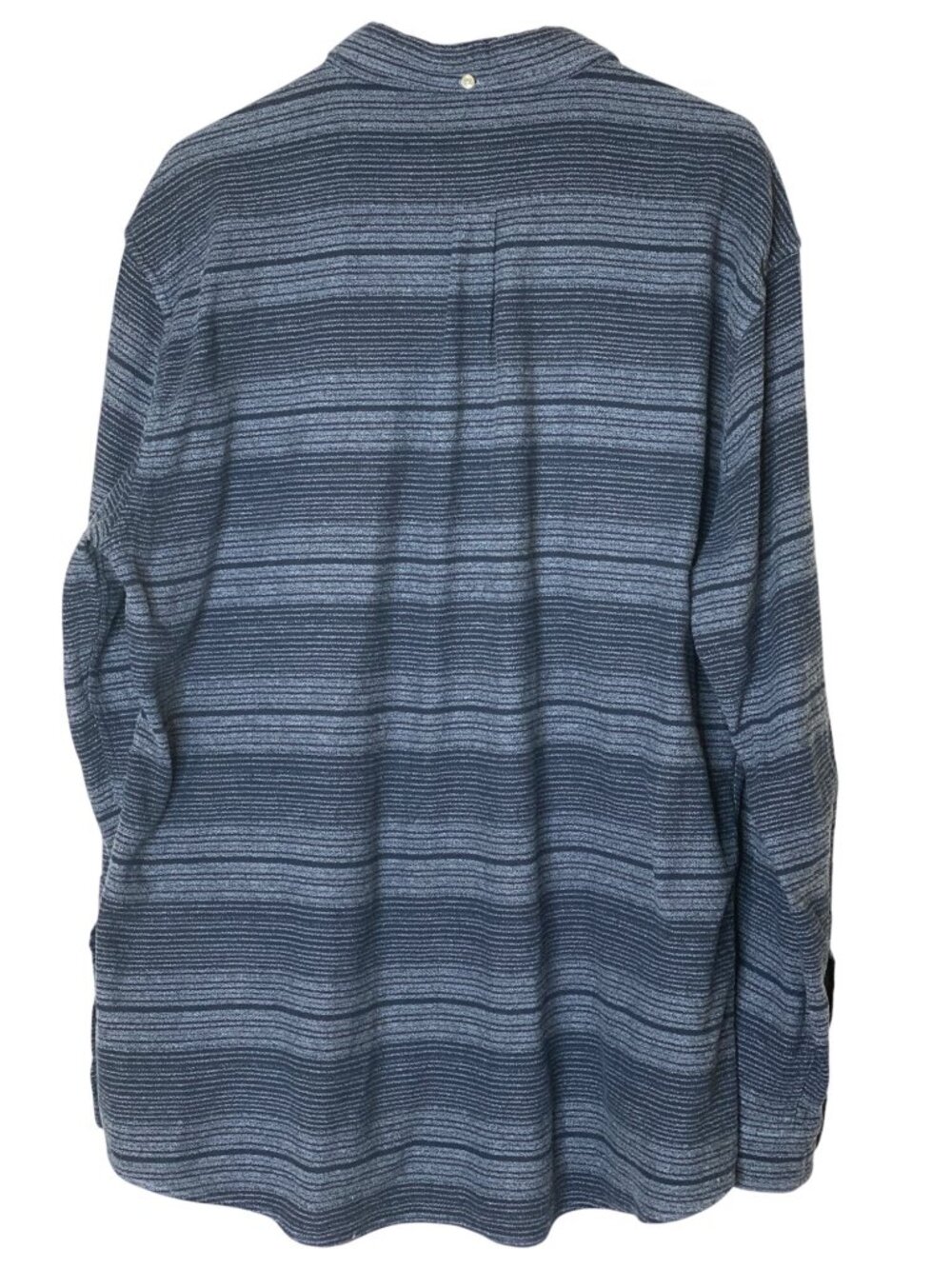 Barbour Plockton Tailored Fit Shirt Mens XL Blue Striped Cotton Button Down - Picture 2 of 13